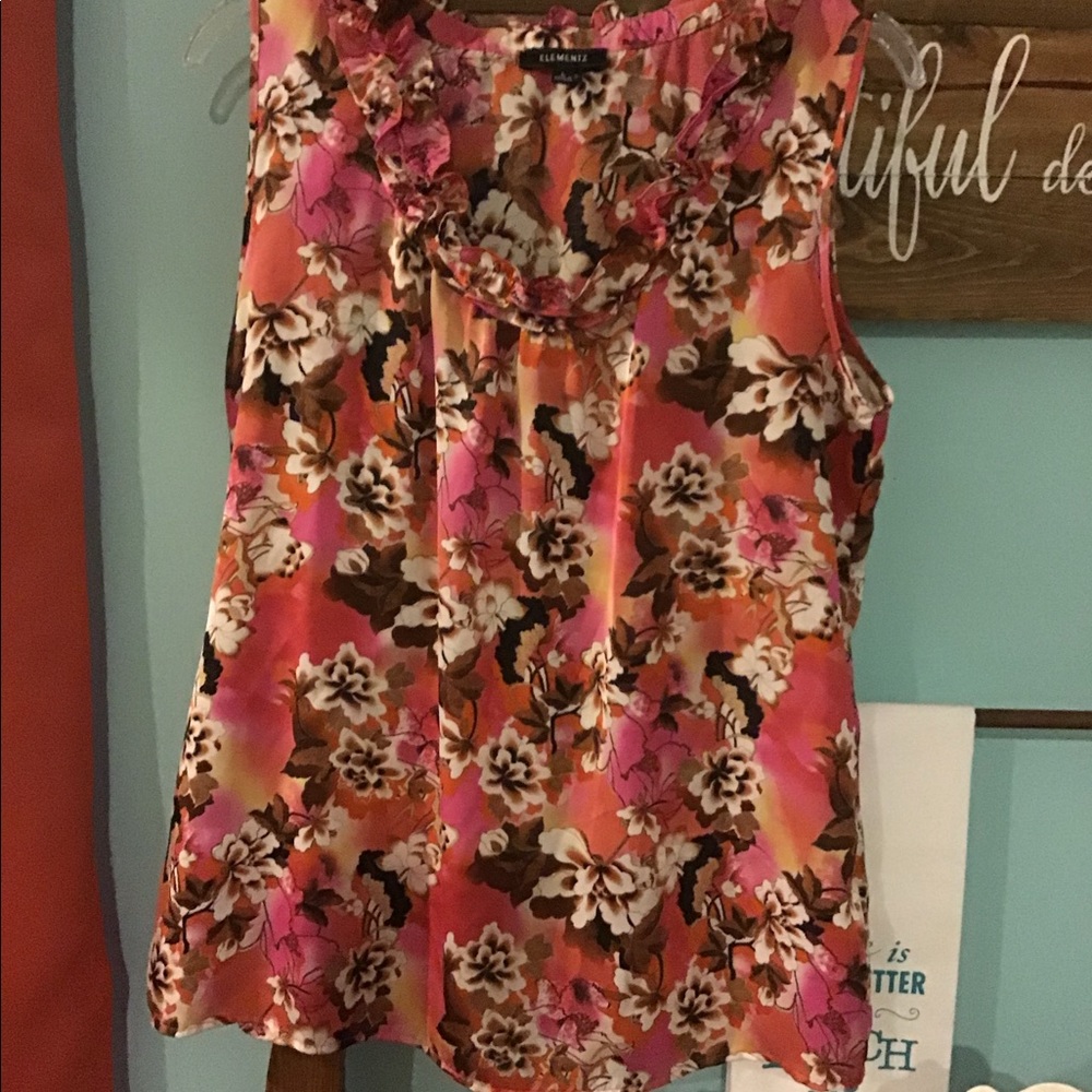 Ruffled Neck Top